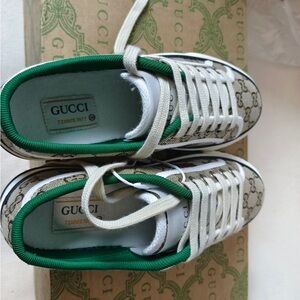 Gucci Tennis 1977 Sneakers with Green and White Accents